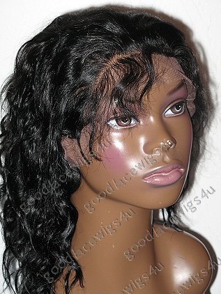 Gorgeous loose curly human hair lace front wig