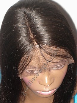 Human hair lace front wig with 5 inch parting area Human hair lace front wig with 5 inch parting area
